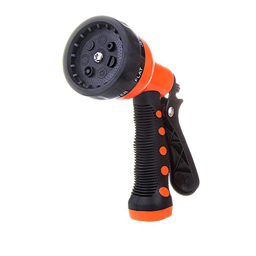Garden Hose Nozzle Sprayer - Front Trigger - 7 Different Spray Settings - Heavy Duty Sprinklers High Pressure