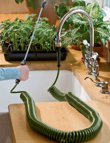 Mini Coil Indoor Garden Hose with Sprayer