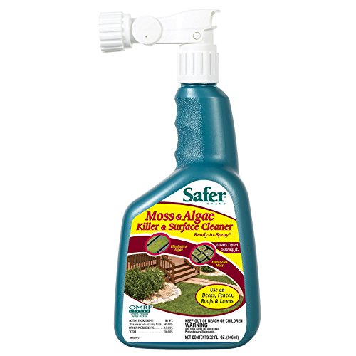 Safer Brand 5324 Moss and Algae Killer and Surface Cleaner 32 oz Hose Sprayer