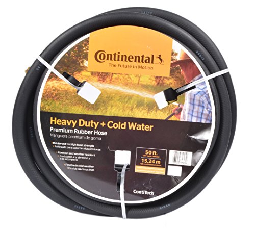 Continental Contitech Black Rubber Heavy Duty Garden Hose 58&quot Id X 50 Length