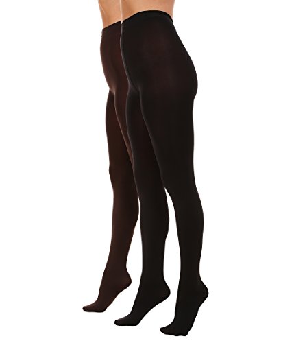 HUE Blackout Tights 2-Pack EspressoBlack Hose