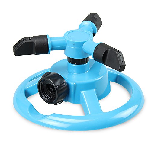 Lawn Sprinkler, Kadaon Garden Automatic 360 Degree Abs Rotation Spray Nozzle Watering Head Three Arm Water Sprinklers