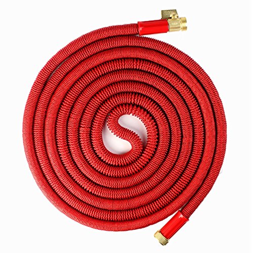 50FT High Density Brass Connector Green Retractable Garden Hose