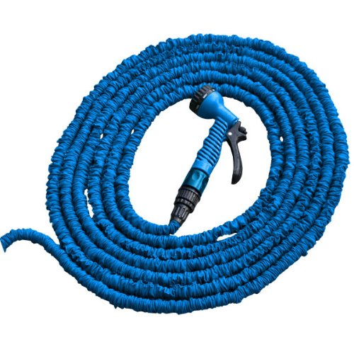 7522 m Blue Expanding Garden Hose Pipe Flexible Expandable Hosepipe Spray Nozzle