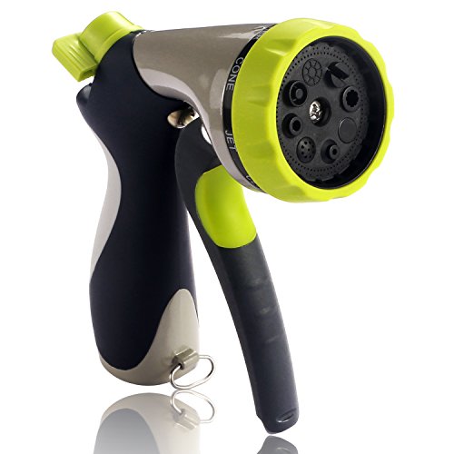 Garden Hose Nozzle Bestope Hand Spray Nozzle - Heavy Duty 8 Adjustable Pattern Pistol Grip Front Trigger Water