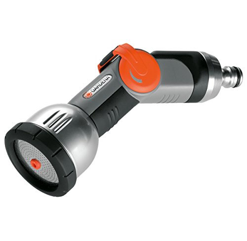 Gardena 8154 Premium 3-Pattern Ergonomic Garden Hose Spray Nozzle With Quick Connect