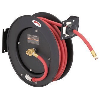 Central Pneumatic 50 Ft Retractable Airwater Hose Reel With 38&quot Hose By Central Pneumatic
