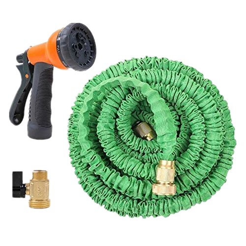 Speedcontrol Newest Flexible Collapsible Garden Hose Water Hose 25 feet With Brass Connector and Spray Nozzle