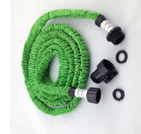 Worth And Nice 50 Feet Flexible Expandable Expanding Garden Lawn Water Hose ( Green )