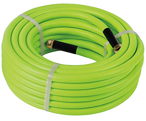 Atlantic Super Duty Hybrid Garden Hose 58 Inch 100 Feet Brass Fittings Can Working Under -4Â°F Light Weight and Coils Easily Kink ResistantAbrasion Resistant Extreme All Weather Flexibility