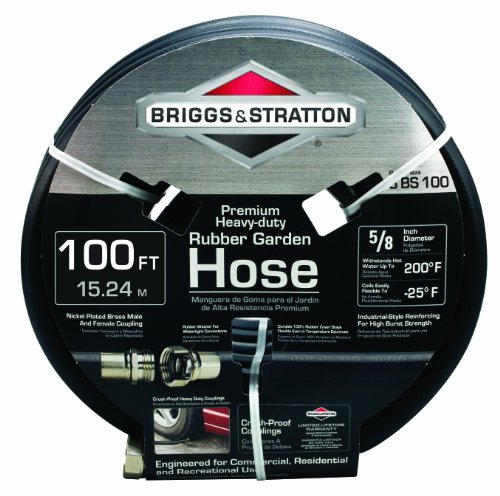 Briggs And Stratton 8bs100 100-foot Premium Heavy-duty Rubber Garden Hose