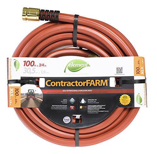 Element ELCF34100 ContractorFarm Lead Free Kink Resistant 34-Inch-by-100-Foot Garden Hose Brick