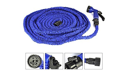 Speedcontrol Expendable Latex Garden Hose 100 Feet High Flexibility Water Hose With 8 Functions Spray Nozzle