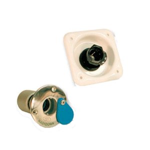 Jabsco 31911-0000 Marine Flush Mount Stainless Steel Water Hose Deck Fitting With Hose Connector 12&quot Npt Female