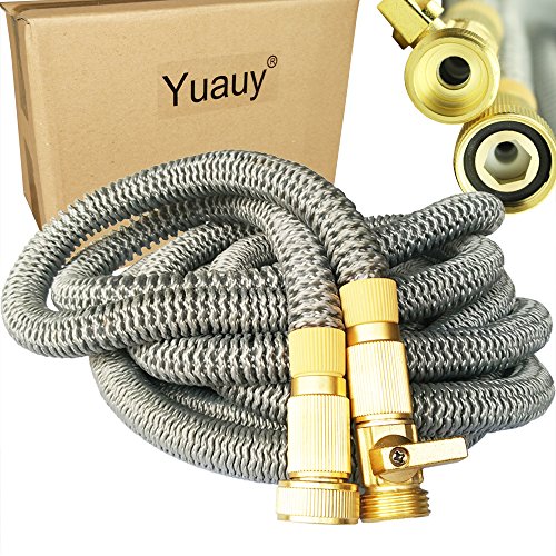 Yuauy 50ft Expanding Hose Premium Quality Strongest Expandable Garden Hose On The Earth Solid Brass Ends Double