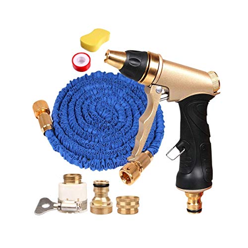 HIZLJJ Professional Garden Hose Nozzle Spray NozzleAdjustable Watering Patterns Metal Body GripHigh-Pressure Car Wash Water Gun Suitable for Watering Lawn and Garden Washing Dogs Pets