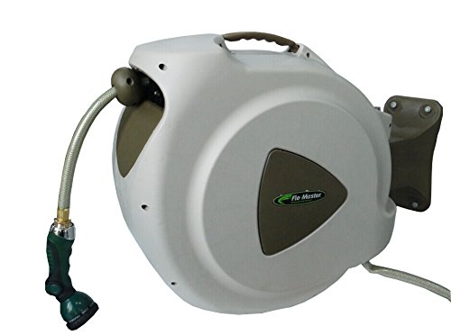 Rl Flo-master 65hr8 Retractable Hose Reel With 8 Spray Pattern Nozzle 65-foot