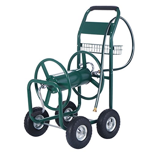 Giantex 300ft Garden Water Hose Reel Cart Outdoor Heavy Duty Yard Water Planting