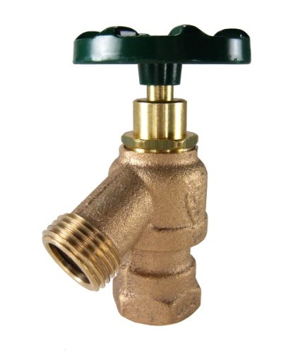 B-400B401 Garden Hose Valve 12 or 34 FIPT x 34 Hose - Red Brass Made in USA Champion