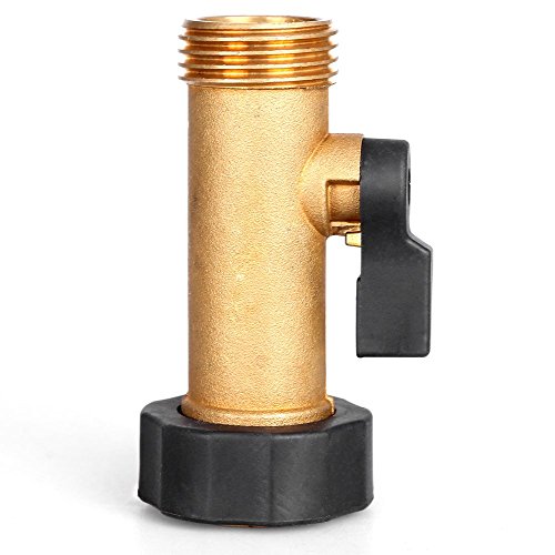 Glorden Solid Brass Garden Hose Connector Single Hose Shut-off Valve With Comfort Grip325 In