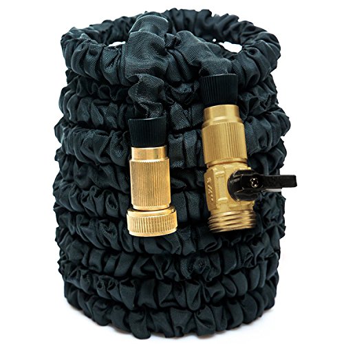 HOAEY 100ft Expanding Hose Flexible Garden Expandable Water Hose with Pipe Brass Fittings for Car Garden  100 Feet 