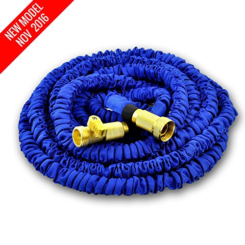 NEW MODEL OF WORLDS STRONGEST Expandable Garden Hose with MADE IN USA inner tube material Garden Hose Expanding Hose Flexible Hose Water Hose Expandable Hose Blue 100 ft