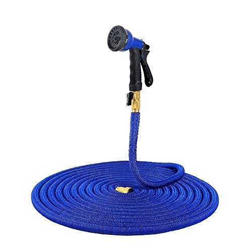 Ohuhu 100 Feet Expandable Garden Hose Bonus A 8-pattern Sprayer Nozzle 2016 Newest Design