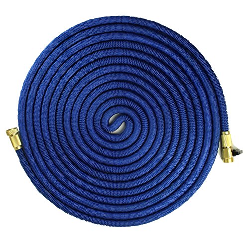 Focusairy 100 Feet Expanding Heavy Duty Expandable Strongest Garden Water Hose Triple Latex Core With Shut Off