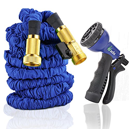 Gada 150 Foot Expandable Garden Hose Strongest Expanding Garden Hose Solid Brass Fittings With Abs Holderthree