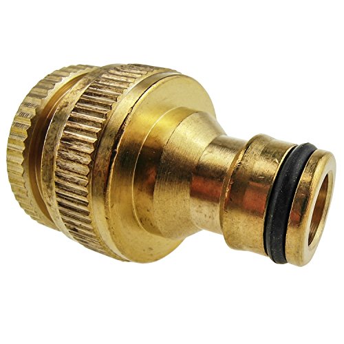 Brass Male Quick Release Connector to Female GHT 34 or Female GHT 1 Garden Water Hose Thread Pipe Tap Faucet Adapter Coupler for Boat Garden Home Yard Watering Washing Cars Vhicles Cleaning Use