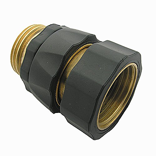 LASCO 15-1785 Brass Quick Connect with Both Male and Female Garden Hose Thread Ends 34-Inch