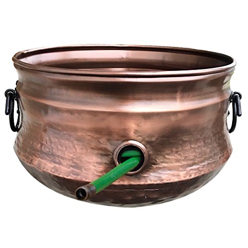 Garden Hose Pot - Brass Outdoor Pot for Garden Hose Storage  Holds and Hides Large Water Hose for Decorative Lawn Garden