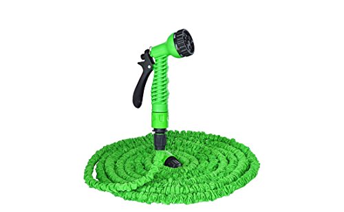 DELENNI Expandable Garden Hose This expandable garden hose is can expand to 3 times its Extra Strength Fabric Durable Strongest Magic Garden Hose 75 FT green
