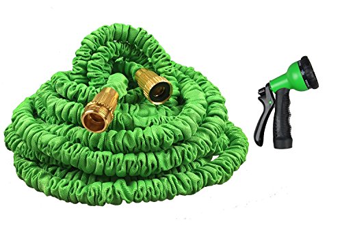 The Fit Life New Expandable Hose 100 Feet Strongest Magic Garden Hose Extra Strength Fabric Durable Double Layer