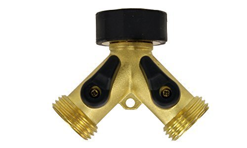 2 Gilmour Brass Dual Hose Y Connector Water Valves 10 Gilmour Hose Washers 01RW - Garden Watering Manifold - 13