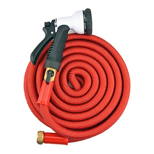 75 Latest Super Expanding Garden Hose Solid Brass Ends Double Latex Core Extra Strength Fabric 8 Function