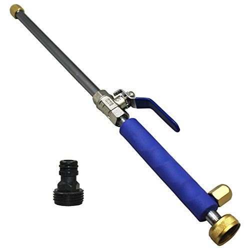 BlueDot Trading High Pressure Washer Wand ~ Garden Hose End or with Powered Washer Systems Using Included Adapter