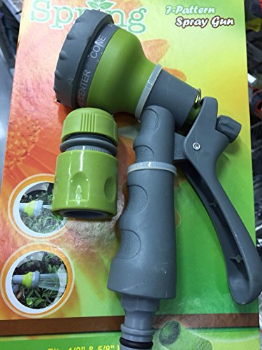 Hose Nozzle  Hand Sprayer - 7 Spray Setting Water Saving Plastic Garden Hose End Sprayer