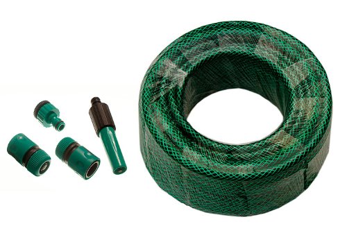 Green Garden Hose Pipe Reinforced Longitud 20M 12mm DiÃ¡metro Con Herrajes