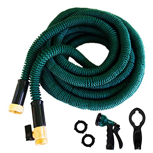 Greenthumbing 50ft Expandable Garden Water Hose New 2016 Model Heavy Duty Triple Latex Layers Flexible Brass