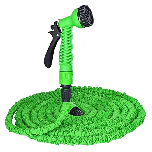 Incredible Expanding Garden Hose 100ft Green Kink for all your Watering NeedsRetractable Gardening Sprayer With Nozzle 50ft