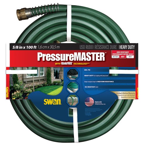 Swan Pressure Master SN7958100 Premium Heavy Duty 58 x 100-Foot Green Garden Hose