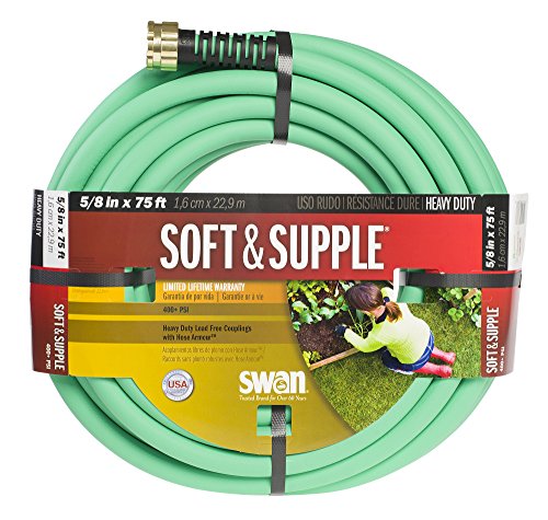 Swan Soft And Supple SNSS58075 58-Inch x 75-Foot Green Garden Hose