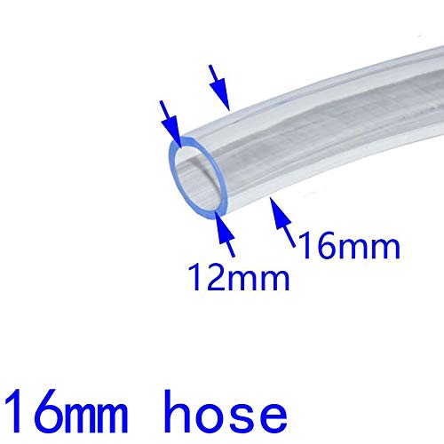 TMYQM 12 34 Flexible Garden Hose 16mm 20mm 24mm White Transparent Expandable Garden Irrigation Hose Watering Water Pipe 5m Color  16mm x 5m