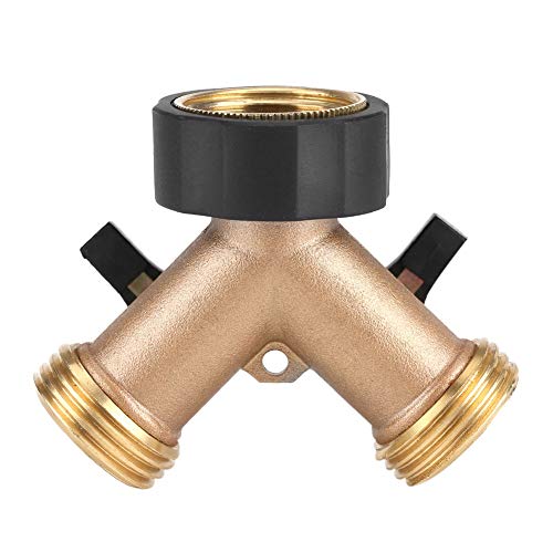 Yunhany Direct Brass Water Tap Adapter 2 Way Y Shape 34 Hose Connector for Garden Irrigation Size  B