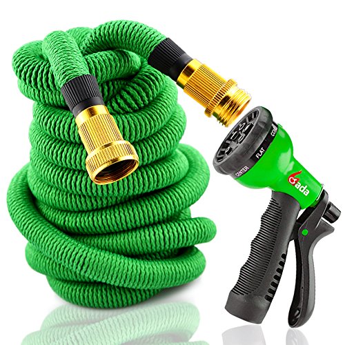 Gada Pocket Expanding HoseTRIPLE LAYER LATEX CORE Garden HoseExpandable Magic Coil Hose 50FT