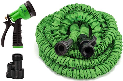 Growgreen Garden Hose 50 Feet Strongest Hose Water Hose Expandable Hose Best Hoses With Free 8-way Spray