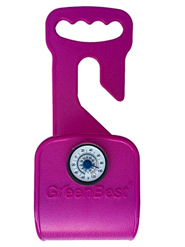 Greenbest Durable, (purple) Rust-free Hose Hanger, Holder, Carrier, Support With Thermometer For Garden Hose /
