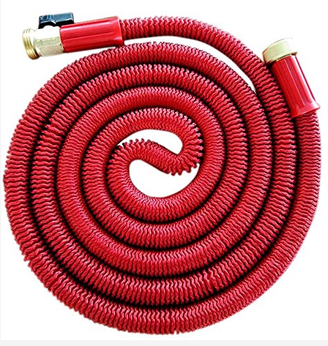 Klaren New 75' Expanding Hose, Professional Grade Expandable Garden Hose. Solid Brass Connectors, Durable Double