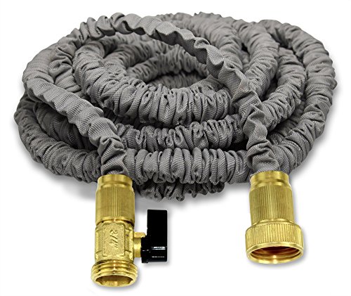 New 25' Expanding Hose By (titan), Professional Grade Expandable Garden Hose. Solid Brass Connectors, Durable